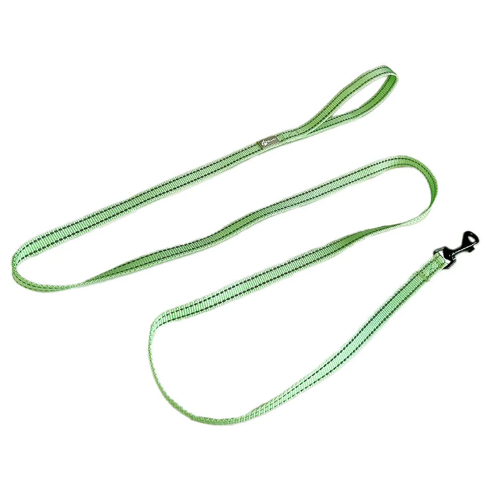 100 Pack - Mixed Color 6 FT x 5/8" Wide Nylon Reflective Small Dog Leash