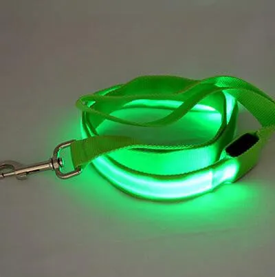 120cm Nylon Pet LED Dog Leash Night Safety LED Flashing Glow LED Pet Supplies Cat  Dogs Drawing Small  Leads for LED Dog Collar