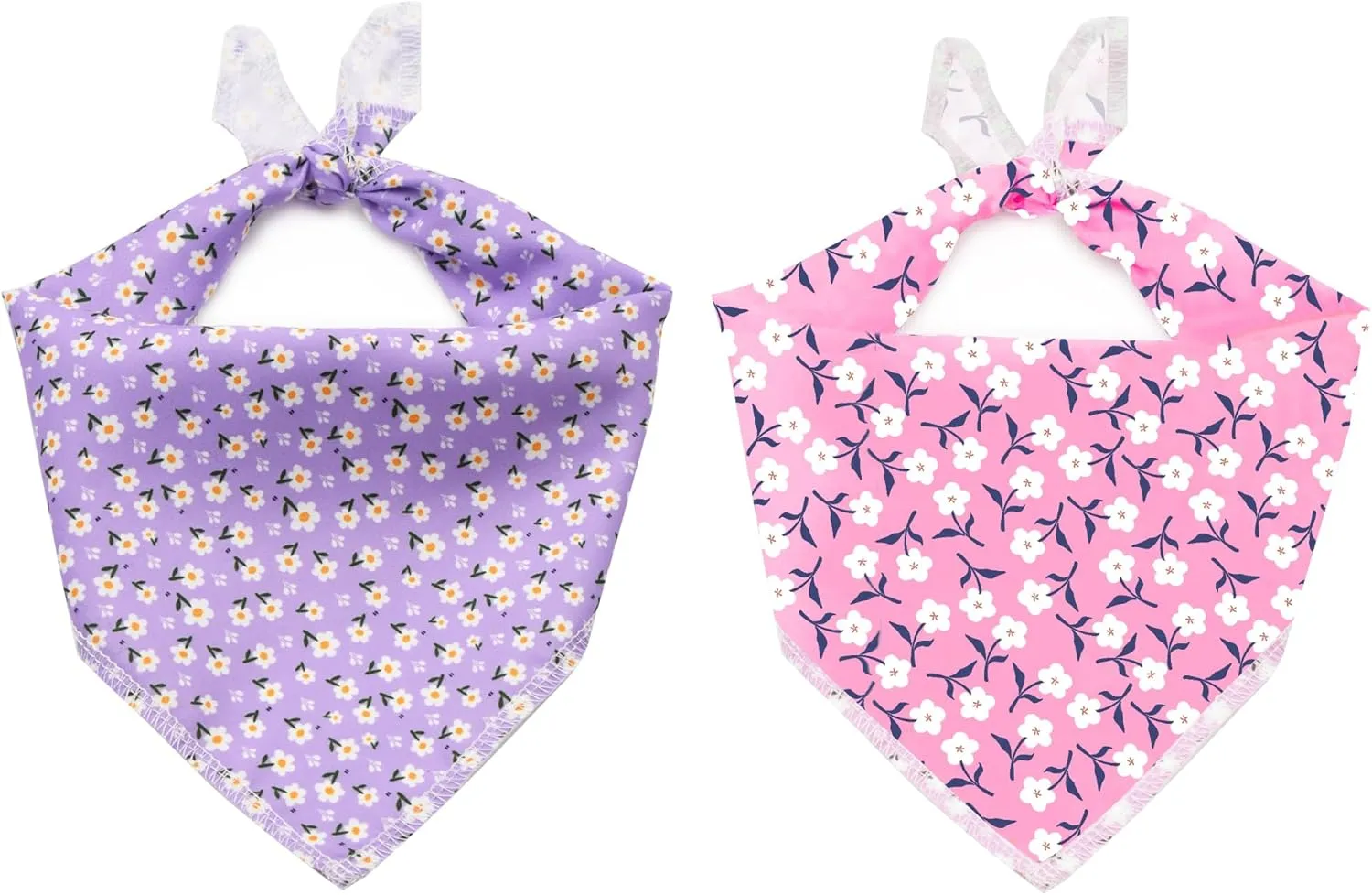 2 Pack Dog Bandanas, Cute Dog Bandana for Small Medium Large Dogs