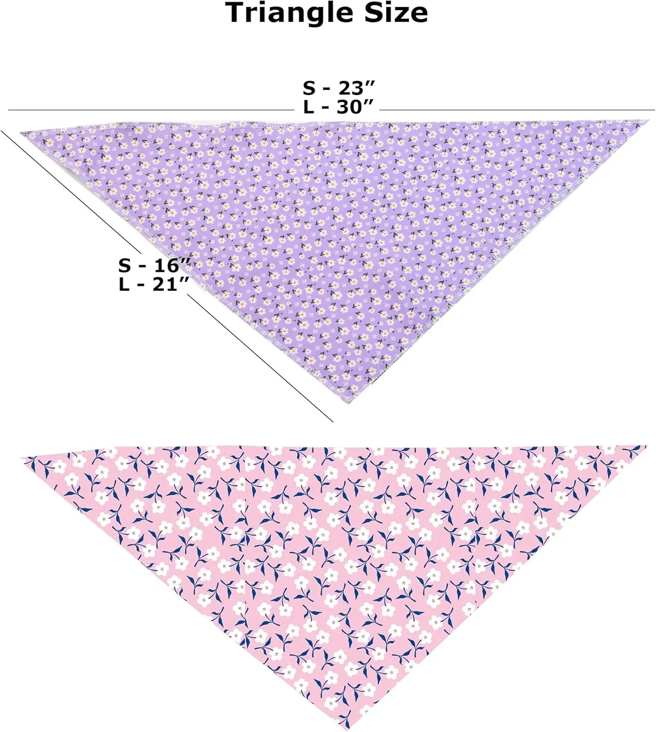 2 Pack Dog Bandanas, Cute Dog Bandana for Small Medium Large Dogs