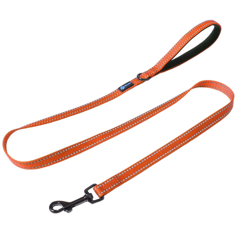 4 FT x 5/8" Wide Small Dog Nylon Reflective Dog Leash