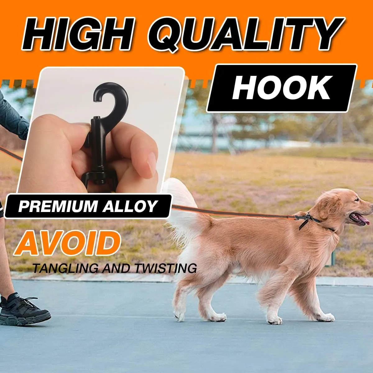 6FT Dog Leash with Anti-Slip Handle 5/8 inch 3/4 Inch 1 Inch Wide Dog Training Leash for Small Medium and Large Dogs