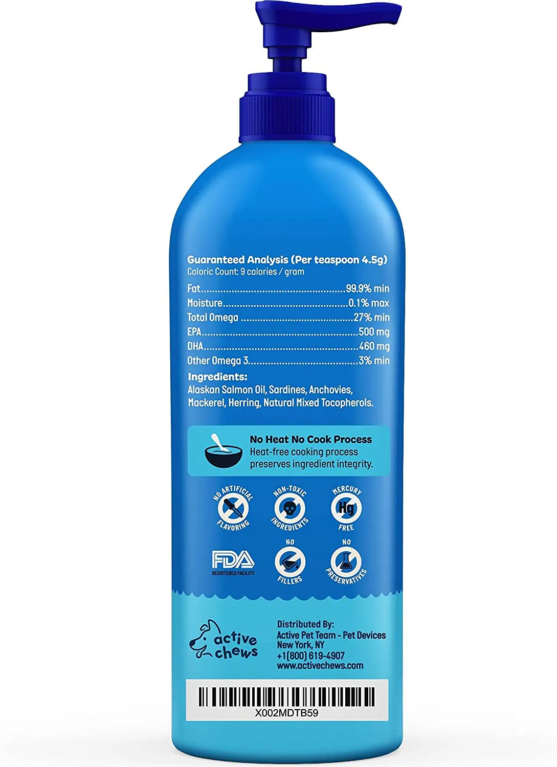 Active Chews Salmon Oil for Dogs - Fish Oil Joint Supplement for Immune Support & Dog Relief. Wild Alaskan Salmon Oil with Natural EPA   DHA Fatty Acids for Skin & Coat