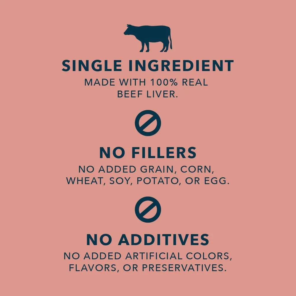 Amazon Brand - Wag Freeze-Dried Raw Single Ingredient Dog Treats Beef, 3.3oz (Pack of 2)