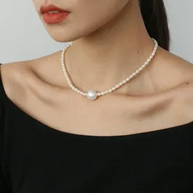 Baroque Pearl Rice Pearl Beaded Necklace