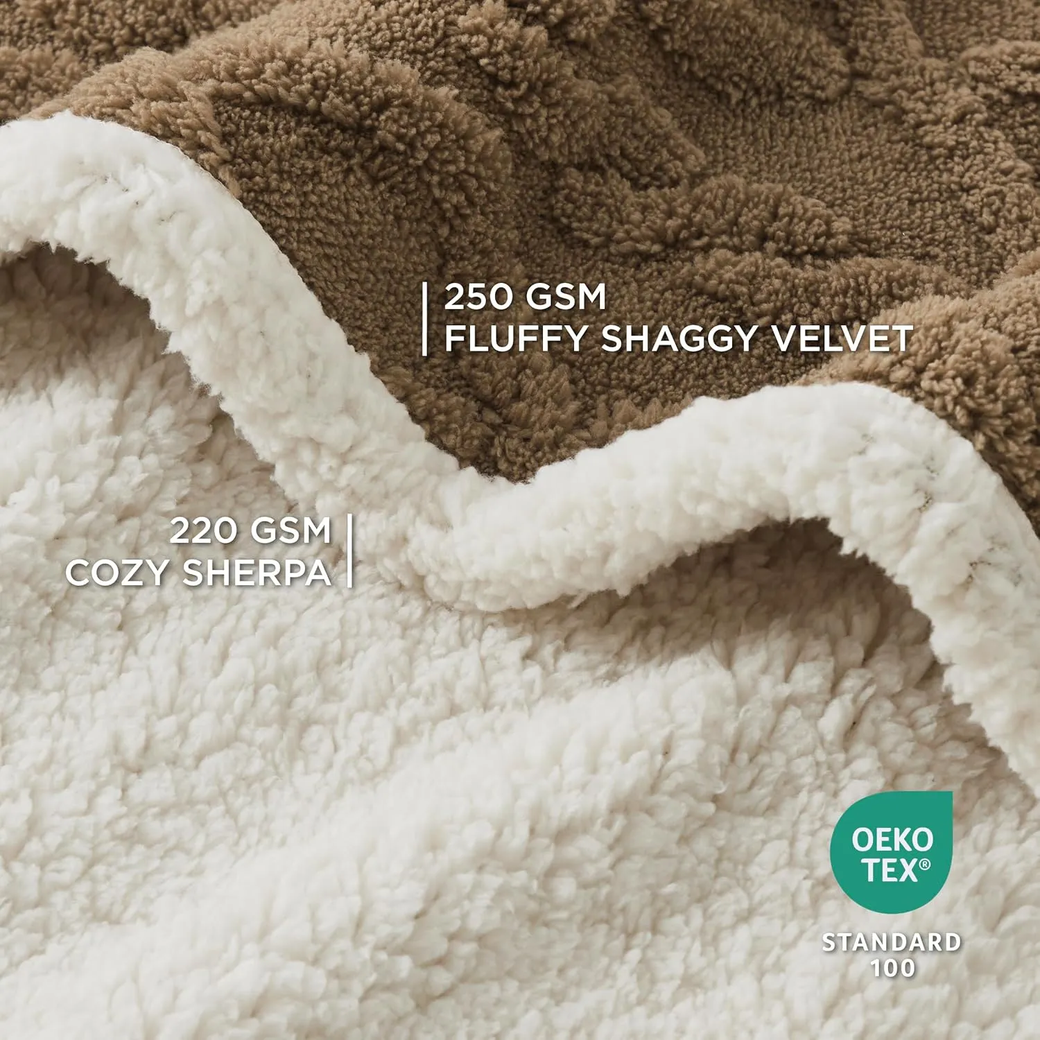 Bedsure Waterproof Dog Blankets for Large Dogs - Pet Blanket for Couch Protector Washable, Premium Jacquard Coral Fleece Cat Throw Blanket, Soft Plush Reversible Furniture Protection,40"x50", Taupe
