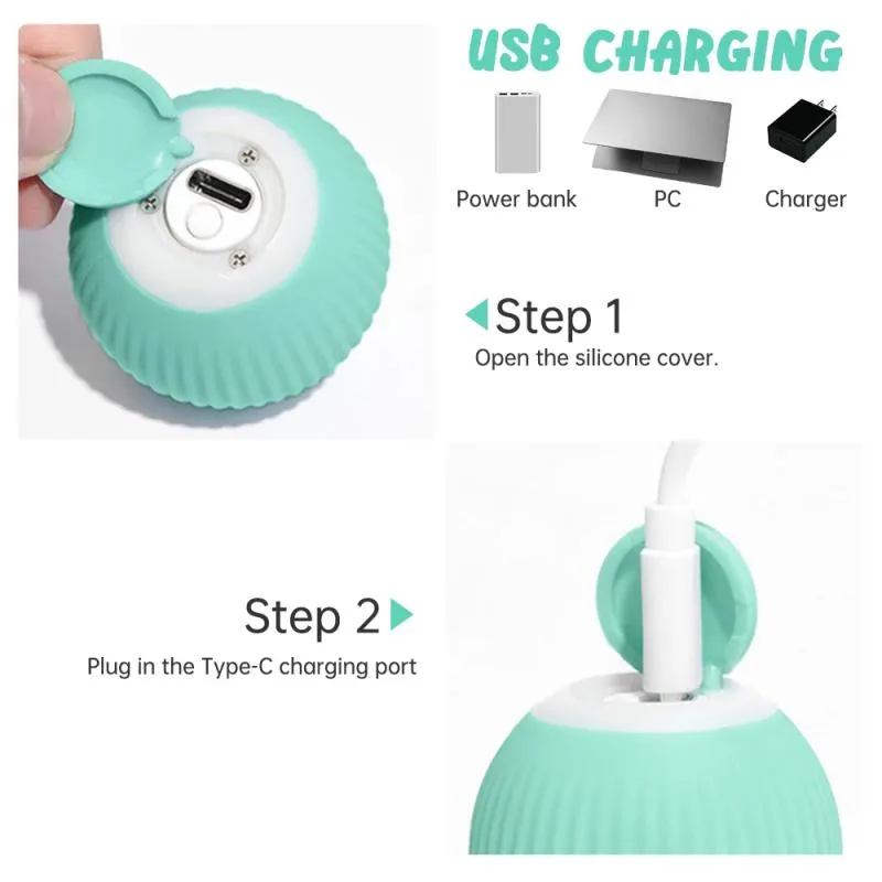 Best Electric Cat and Dog Toys Smart Self Rolling Ball Interactive Toys