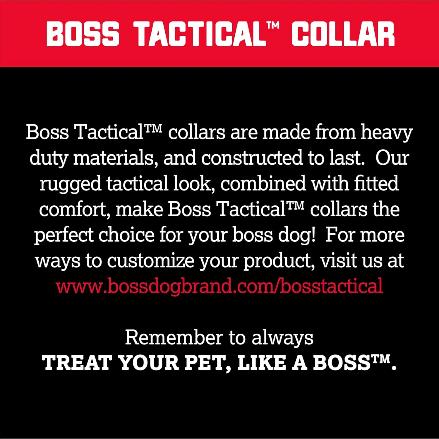 Boss Dog® Boss Tactical™ Camo Red Adjustable Collar