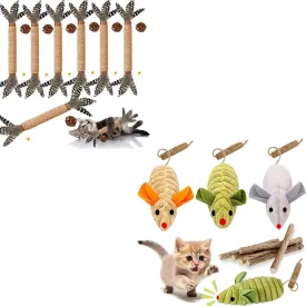 Cat Feather Toys 7pack and Cat Chirping Mices Toy 9pack