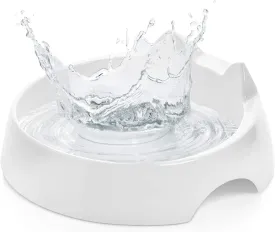 CatGuru Whisker Stress Free Cat Water Bowl, Reliefs Whisker Fatigue, Wide Cat Dish, Non Slip Pet Feeding Bowl, Shallow Pet Food Water Bowls, Non Skid Bowls for Cats (Marshmallow)
