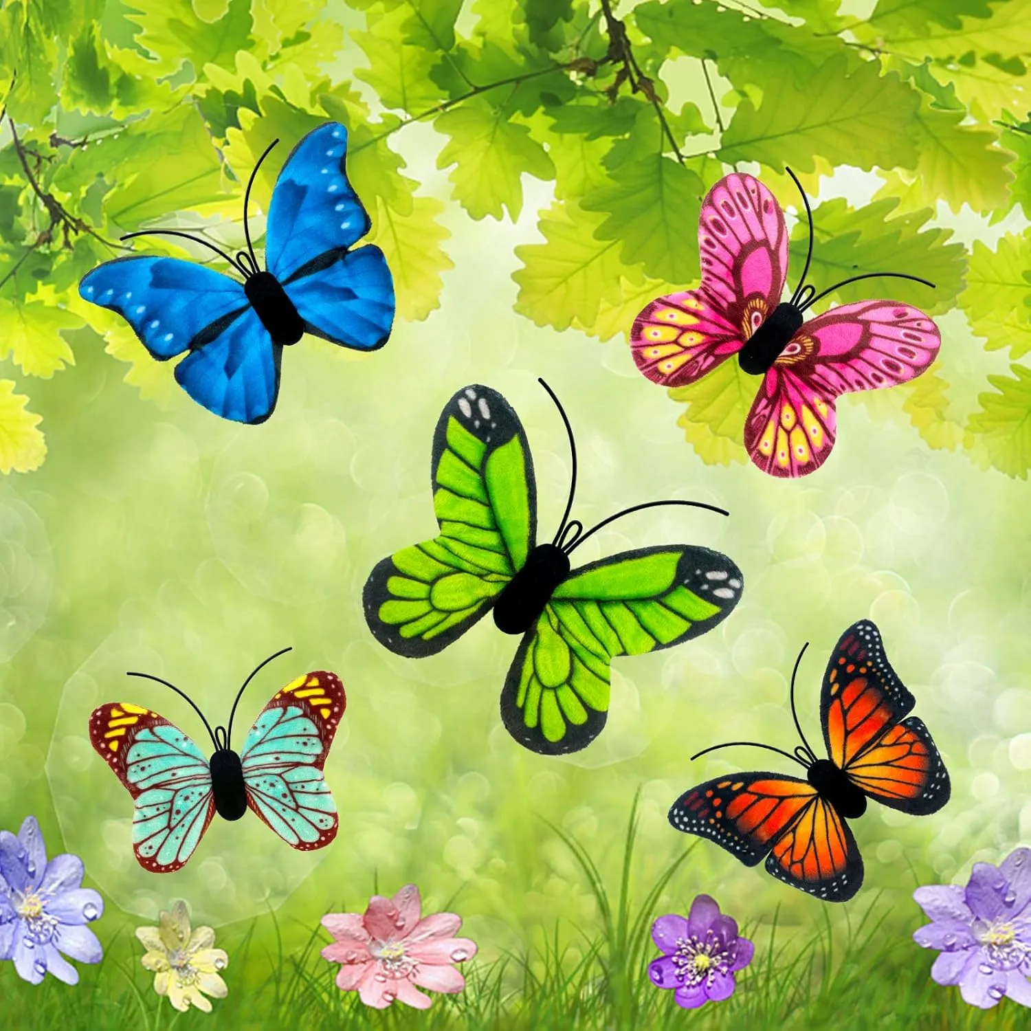 Catnip Toys for Indoor Cats, 5 Pack Butterfly Catnip Toys with Crinkle, Cat Toys for Indoor Cats & Kitten & Kitty