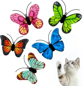 Catnip Toys for Indoor Cats, 5 Pack Butterfly Catnip Toys with Crinkle, Cat Toys for Indoor Cats & Kitten & Kitty