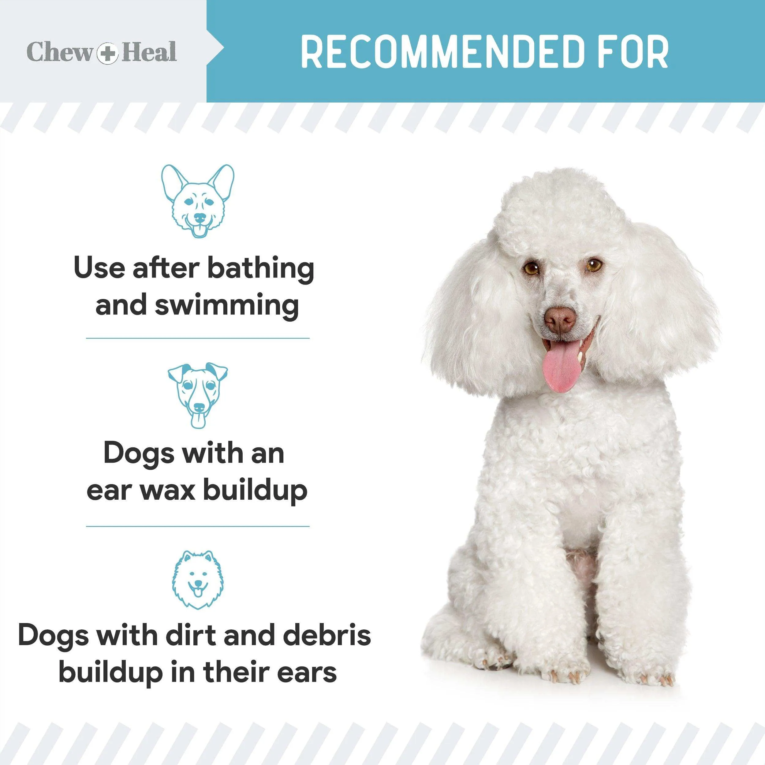 Chew   Heal Dog and Cat Ear Cleaner Drops