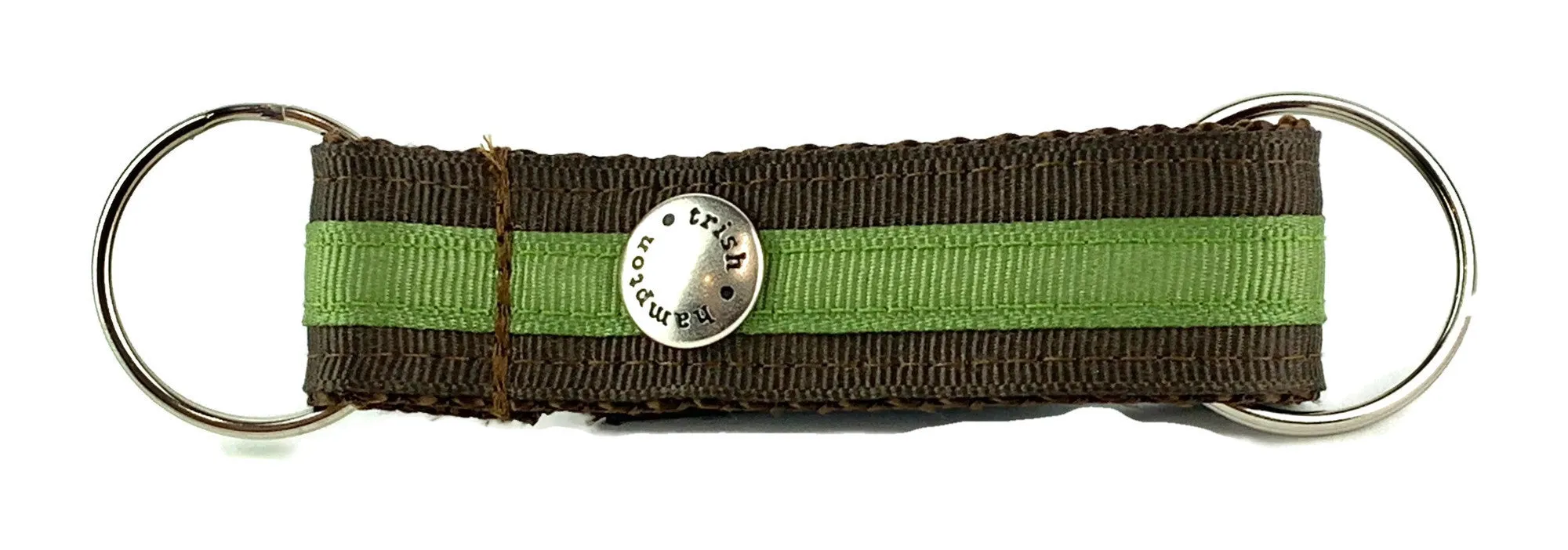 Chocolate/Green Stripe Snappy Keychain - 301