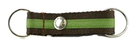 Chocolate/Green Stripe Snappy Keychain - 301
