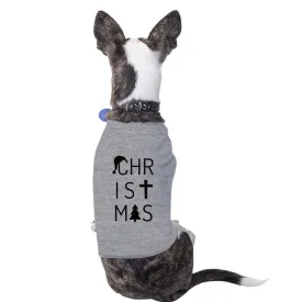 Christmas Letters Pets Grey Shirt