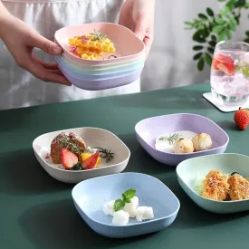 Colorful Pet Feeder Set 4pcs Plastic Bowl for Dogs  Cats