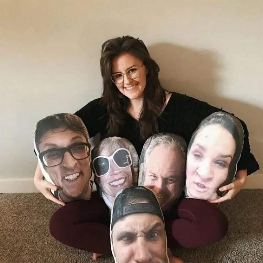Custom Portrait Photo Pillow, 3D Printed Pillow, Best Gift For Family