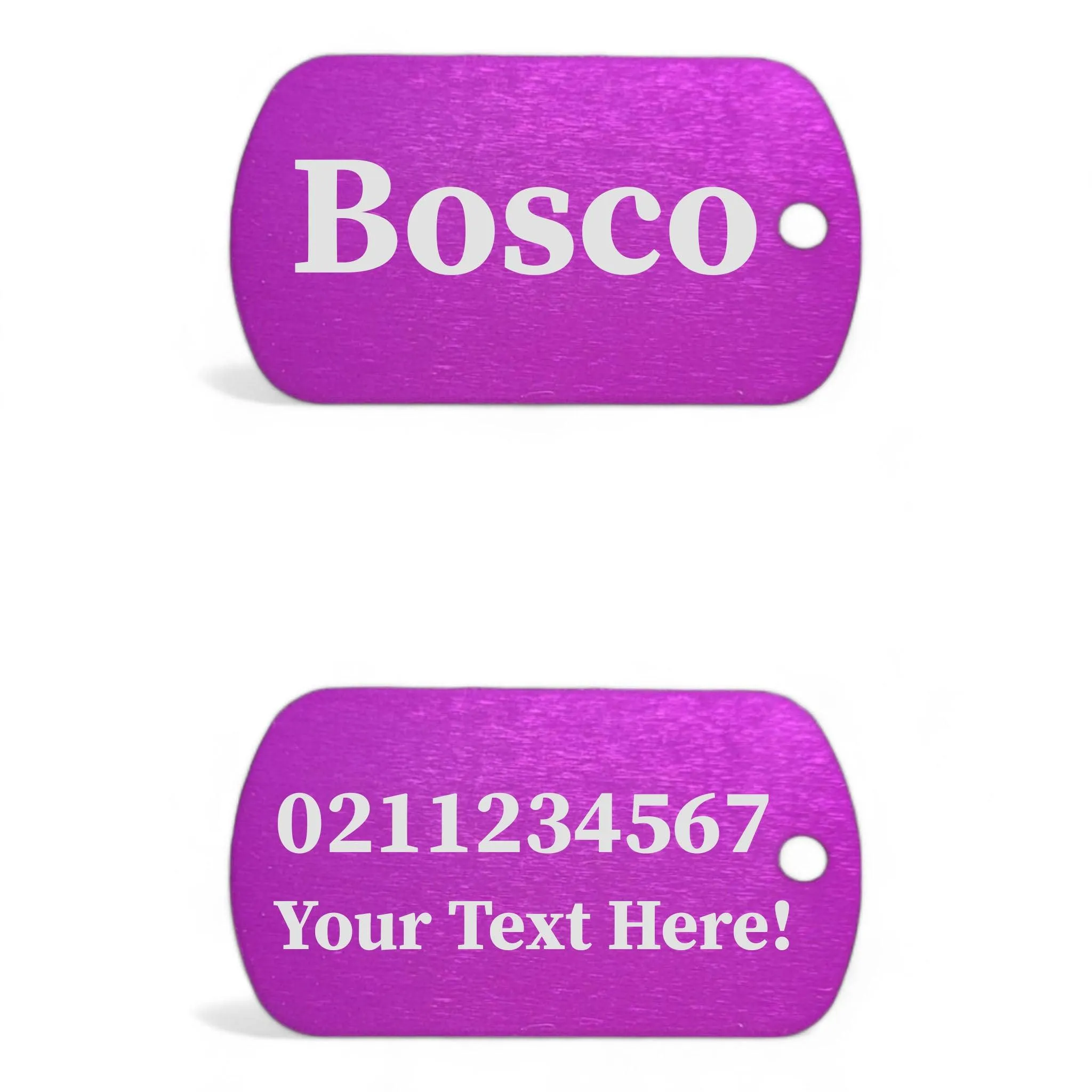 Custom Text Military Dog ID Pet Tag