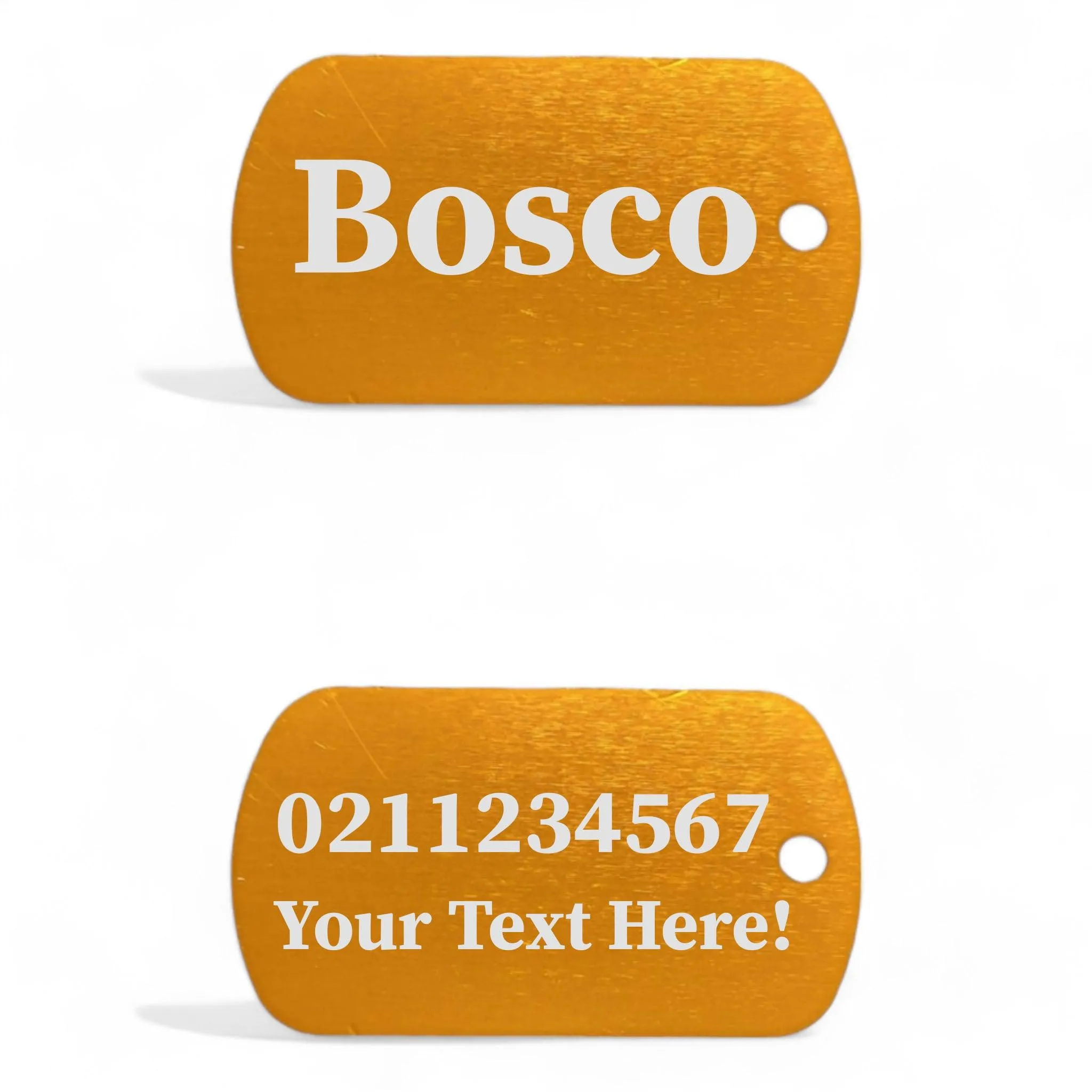 Custom Text Military Dog ID Pet Tag