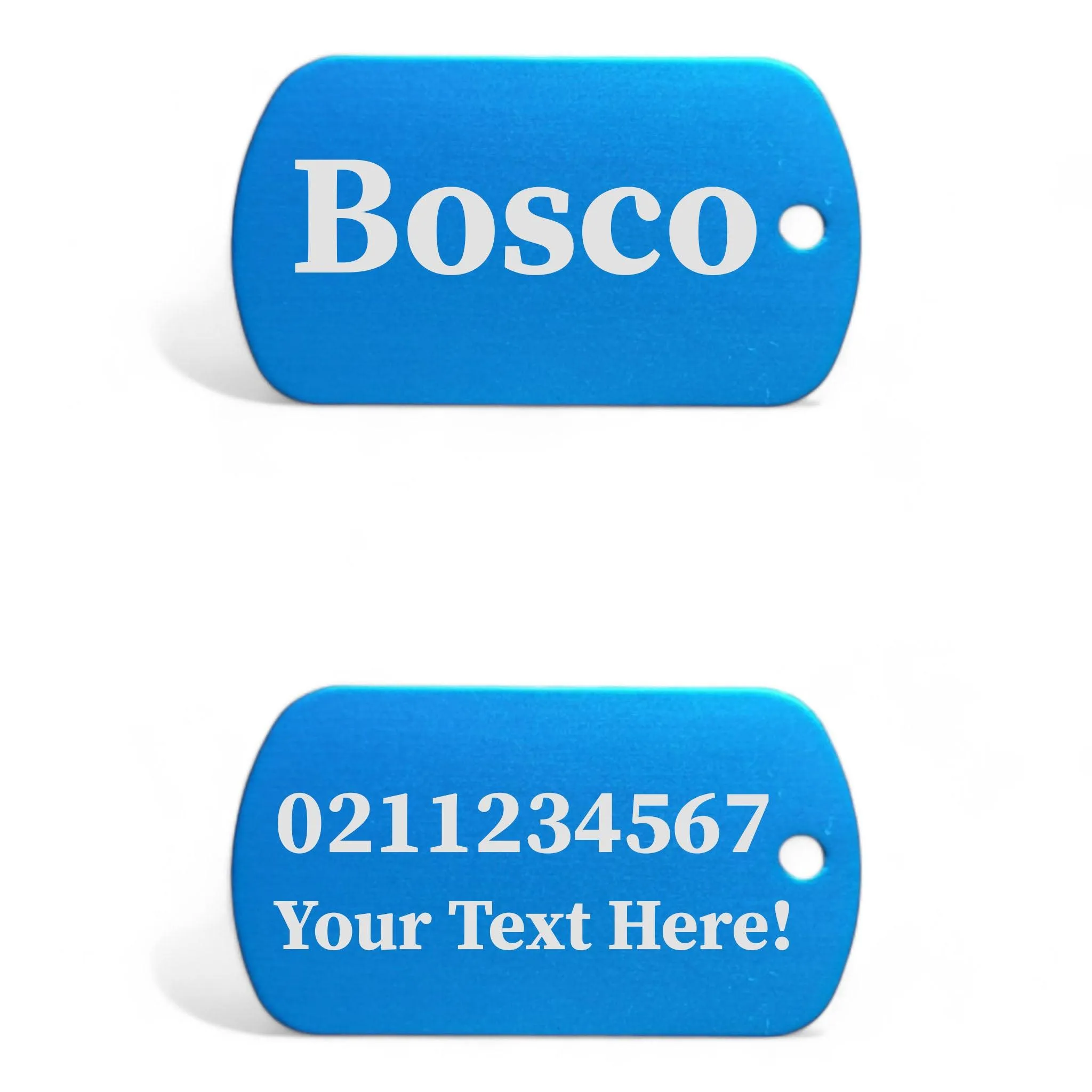 Custom Text Military Dog ID Pet Tag