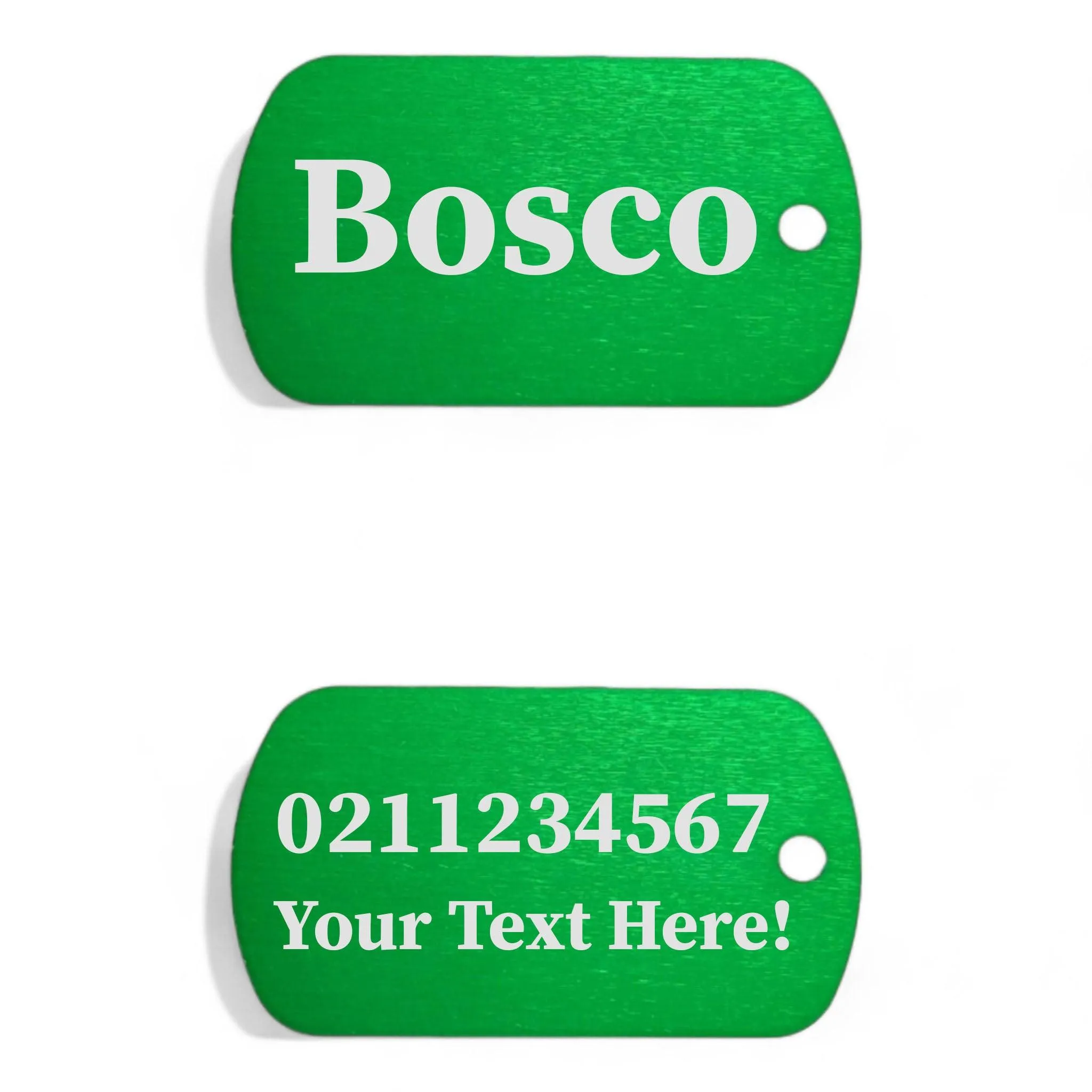 Custom Text Military Dog ID Pet Tag