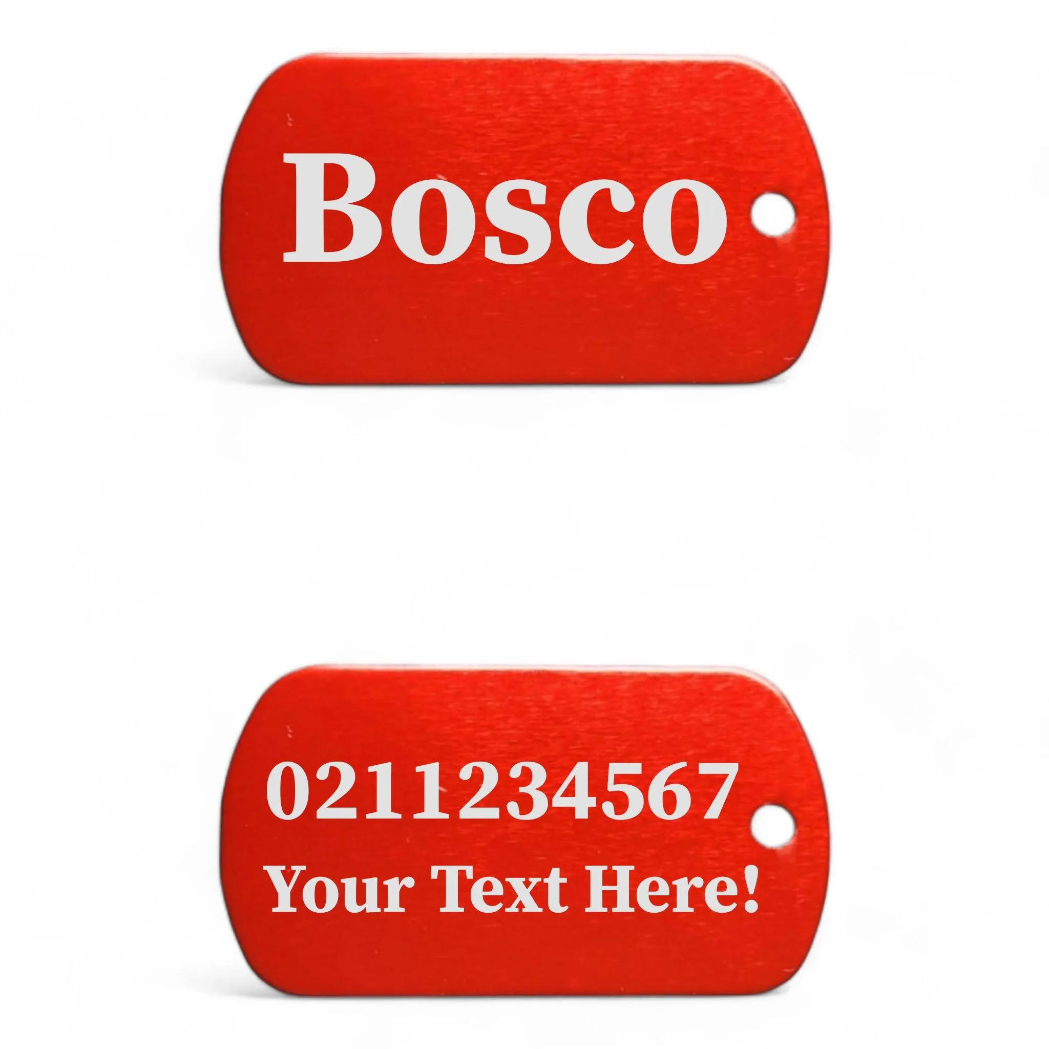 Custom Text Military Dog ID Pet Tag