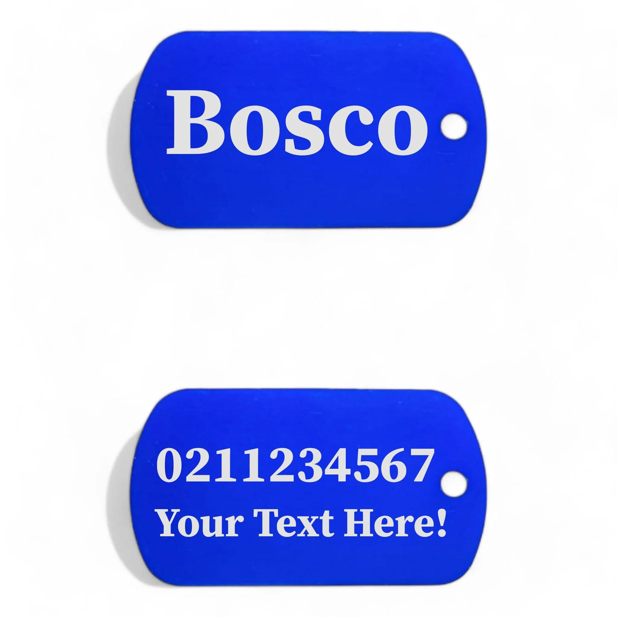 Custom Text Military Dog ID Pet Tag