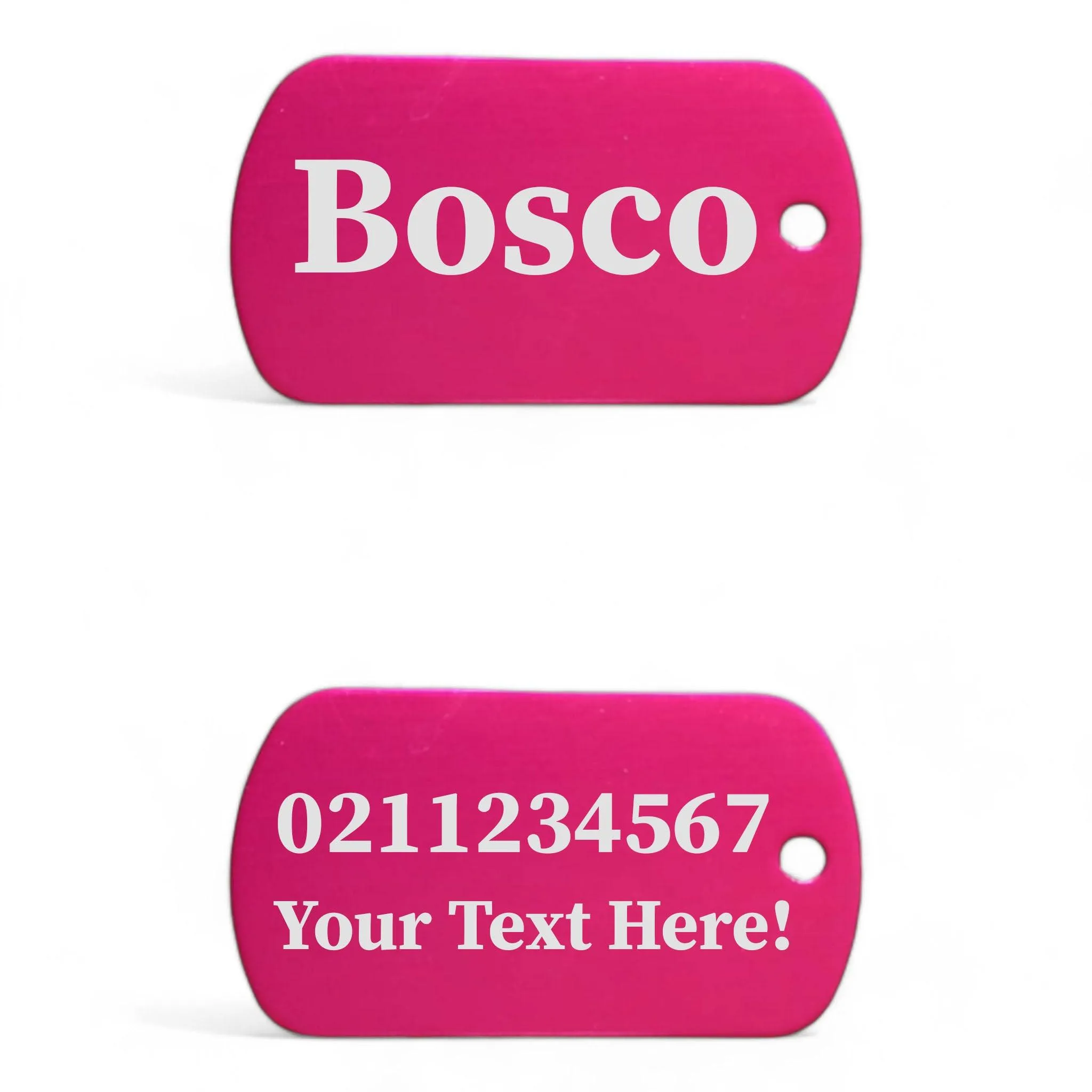 Custom Text Military Dog ID Pet Tag