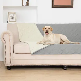 Dog Bed Cover for Pets Blankets Rug Pads for Couch Protection Waterproof Bed Covers Dog Blanket Furniture Protector Reusable Changing Pad (Light Grey Ivory, 82"x82")