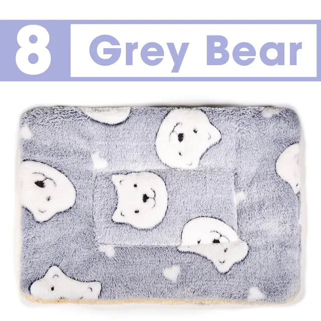 Dog Bed Mat Paw Footprint Blanket