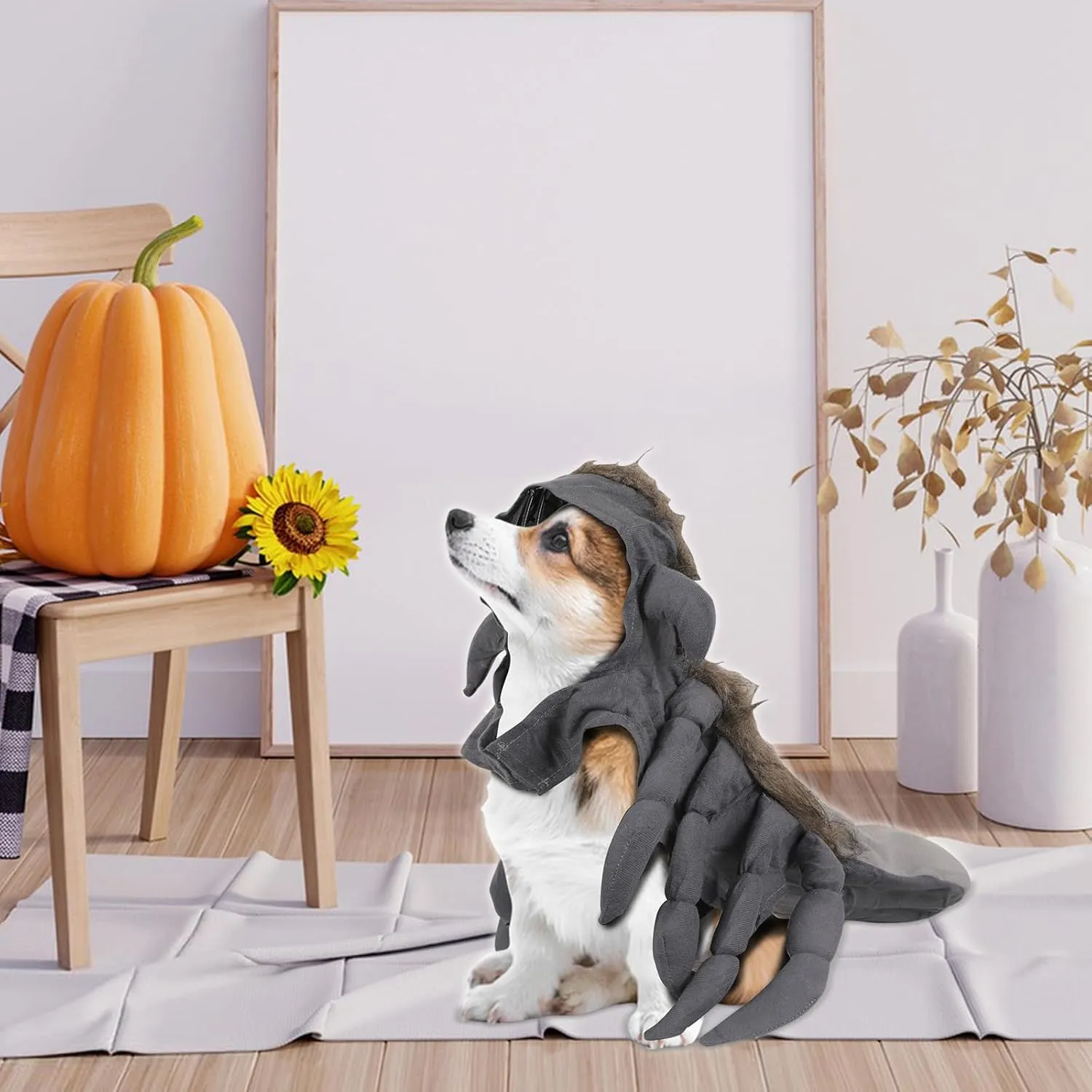 Dog Spider Costume Pet Spider Costume Dog Halloween Costume Holiday Dog Clothes Pet Costumes, Grey