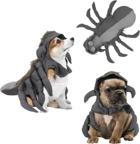 Dog Spider Costume Pet Spider Costume Dog Halloween Costume Holiday Dog Clothes Pet Costumes, Grey