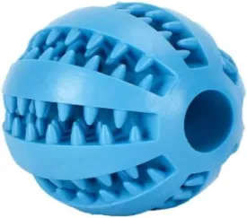 Dog Treat Toy Ball, Dog Tooth Cleaning, Toy Interactive Dog Toys, Dog Puzzle Teething Toys Ball (Blue, 2.36" 6cm)