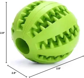 Dog Treat Toy Ball, Dog Tooth Cleaning, Toy Interactive Dog Toys, Dog Puzzle Teething Toys Ball (Green, 2.36" 6cm)
