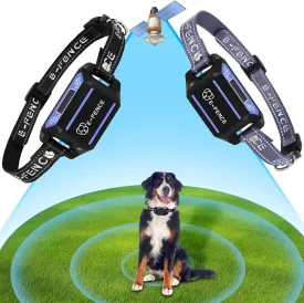 E-Fence 2 Pack GPS Wireless Dog Collar Fence System,Electric Fence for Dogs,Pet Containment System Rechargeable.Outdoor Use Only