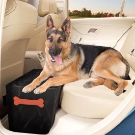 Front and Back Seat Extender for Dogs, Hard Bottom Dog Ramp Stairs for Car, Bed, Sofa or Car Accessories, Black