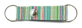 Green Candy Stripe Snappy Keychain - 611