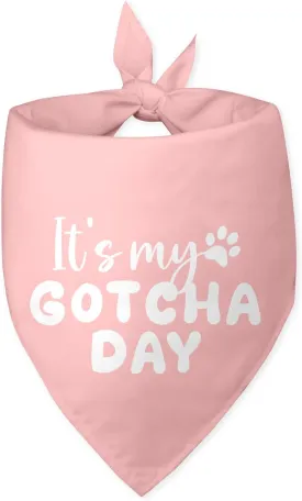 It's My Gotcha Day Dog Bandana Adoption Day Dog Bandana Pink Dog Bandana Pet Bandanas for Dogs Funny Cute Dog Bandana Photo Prop Pet Scarf Accessories for Pet Dog Lovers Gifts