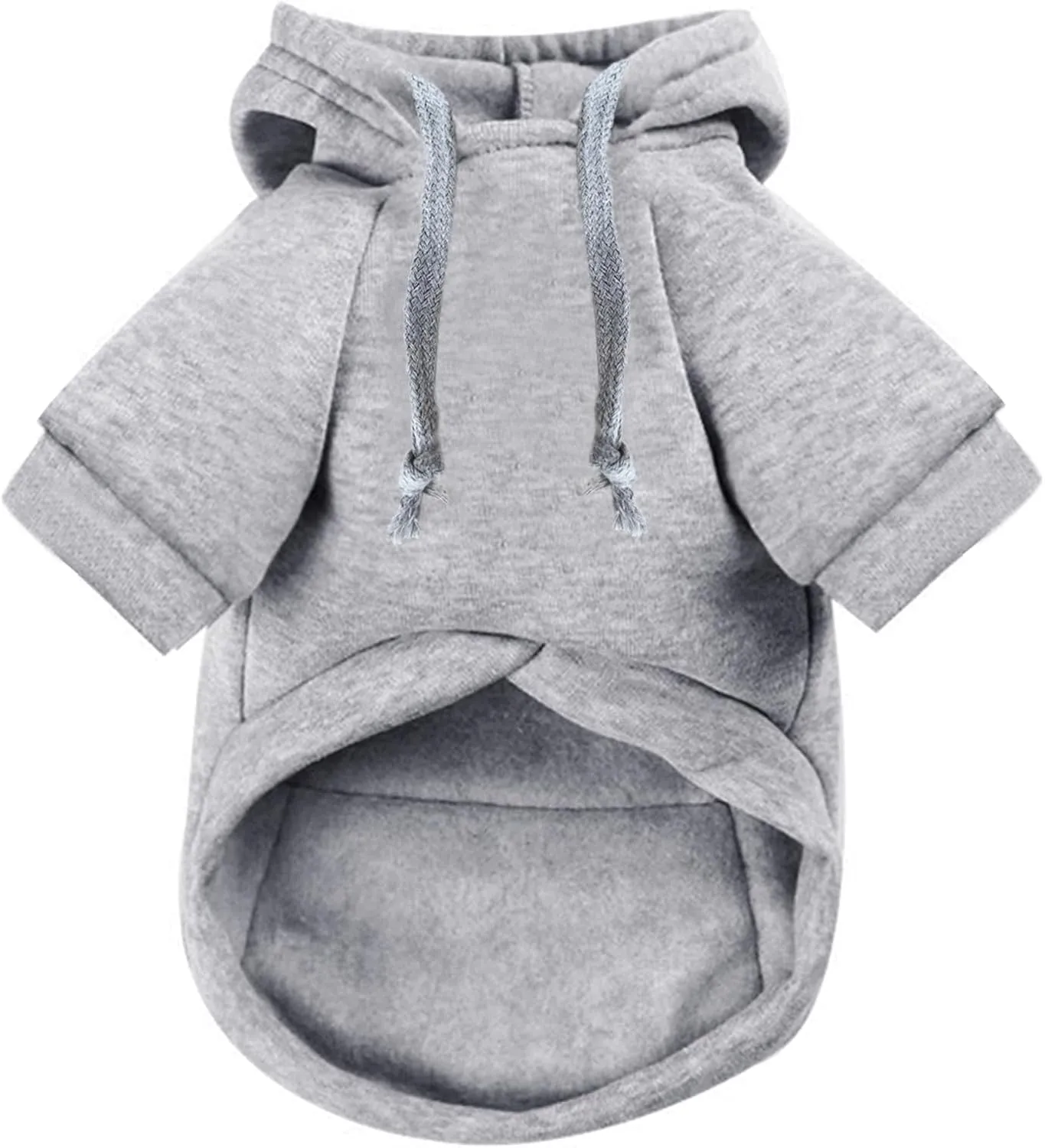 Jecikelon Winter Dog Hoodie Sweatshirts with Pockets Warm Clothes for Small Dogs Chihuahua Coat Puppy Custume Clothing (Large, Y02-Grey)