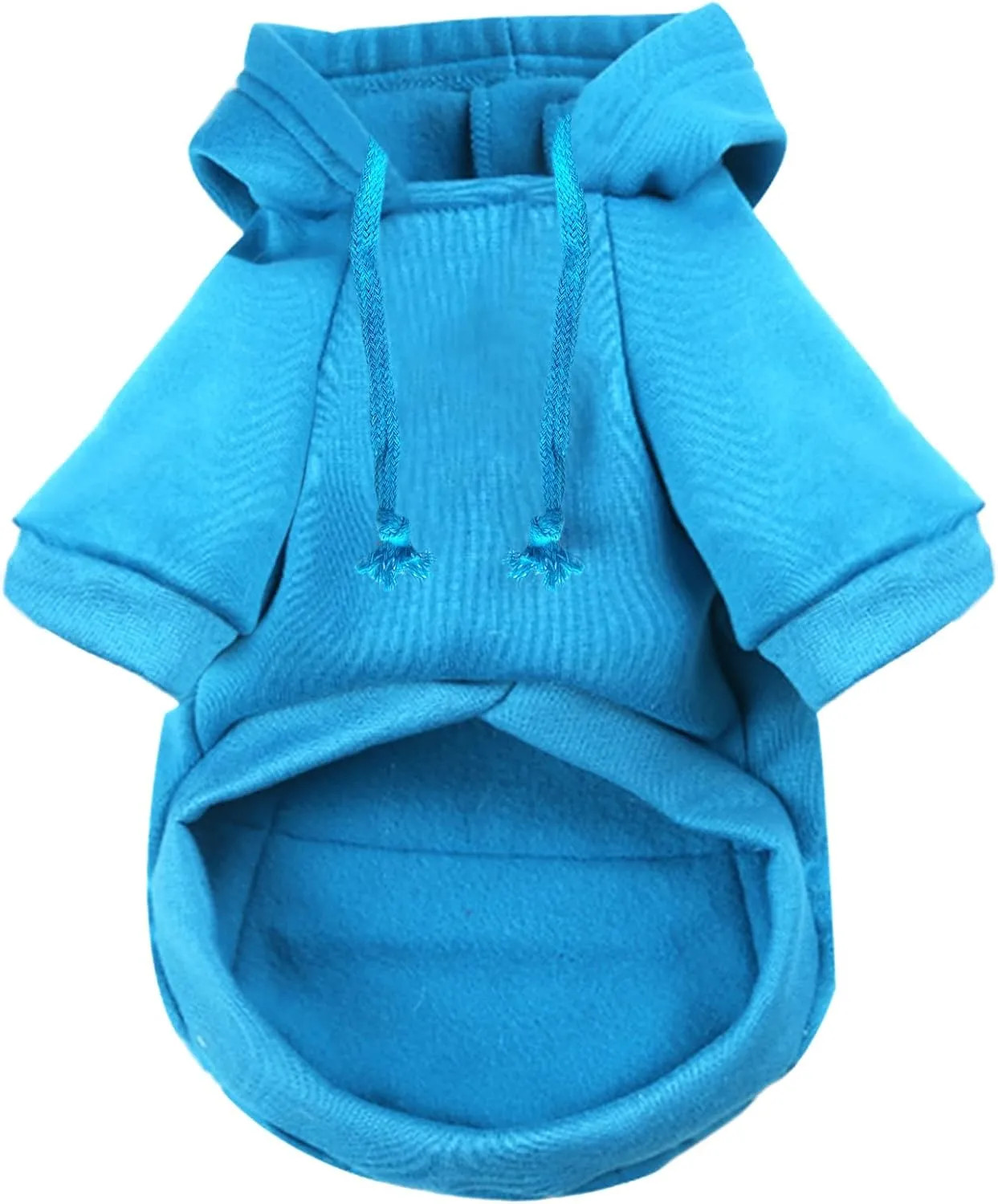 Jecikelon Winter Dog Hoodie Sweatshirts with Pockets Warm Clothes for Small Dogs Chihuahua Coat Puppy Custume Clothing (X-Small, Y02-Blue)