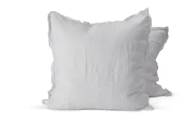LINEN EUROPEAN PILLOW SET ANTIQ WHITE