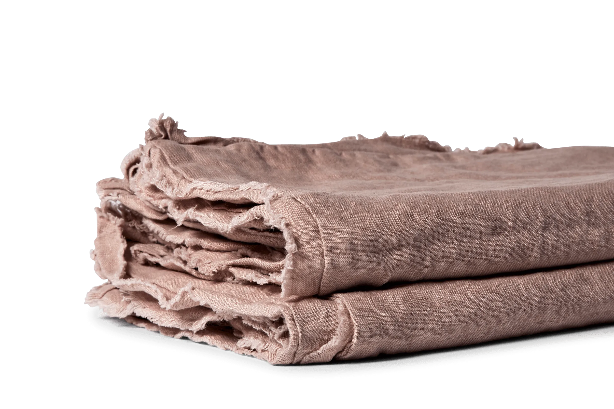 LINEN EUROPEAN PILLOW SET DUSTY ROSE