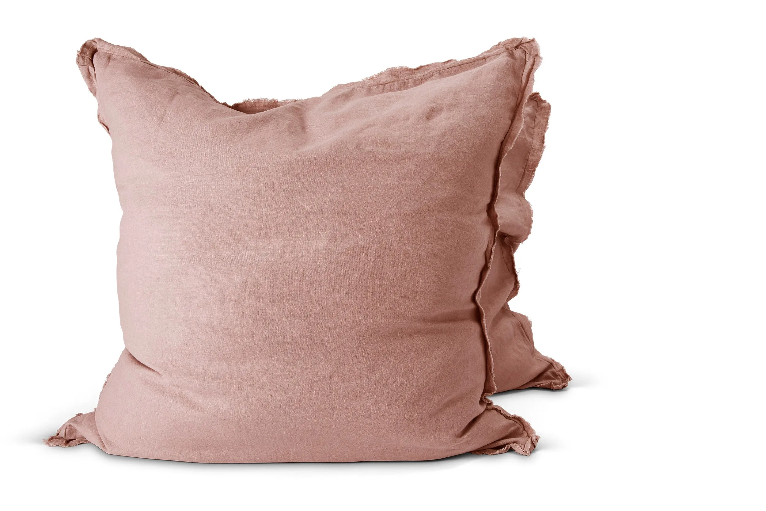LINEN EUROPEAN PILLOW SET DUSTY ROSE