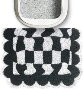 Lukamoo Cute Cat Litter Mat (24''x16''), Large, for Kitty Litter & Cute Cat Litter Box, Accessories for Indoor Cats.
