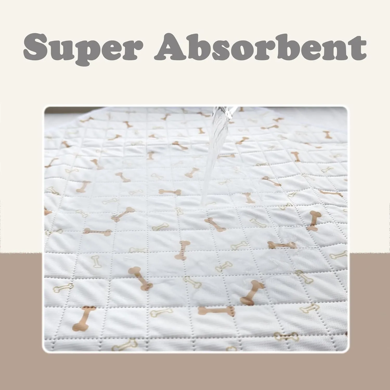 Meow&Woof Reusable Puppy Pads - Washable Pee Pads for Dogs 100% Waterproof Square Playpen Mat, Super Absorbent and Durable Reusable Pee Pads for Dogs 48 Inch 1 Pack