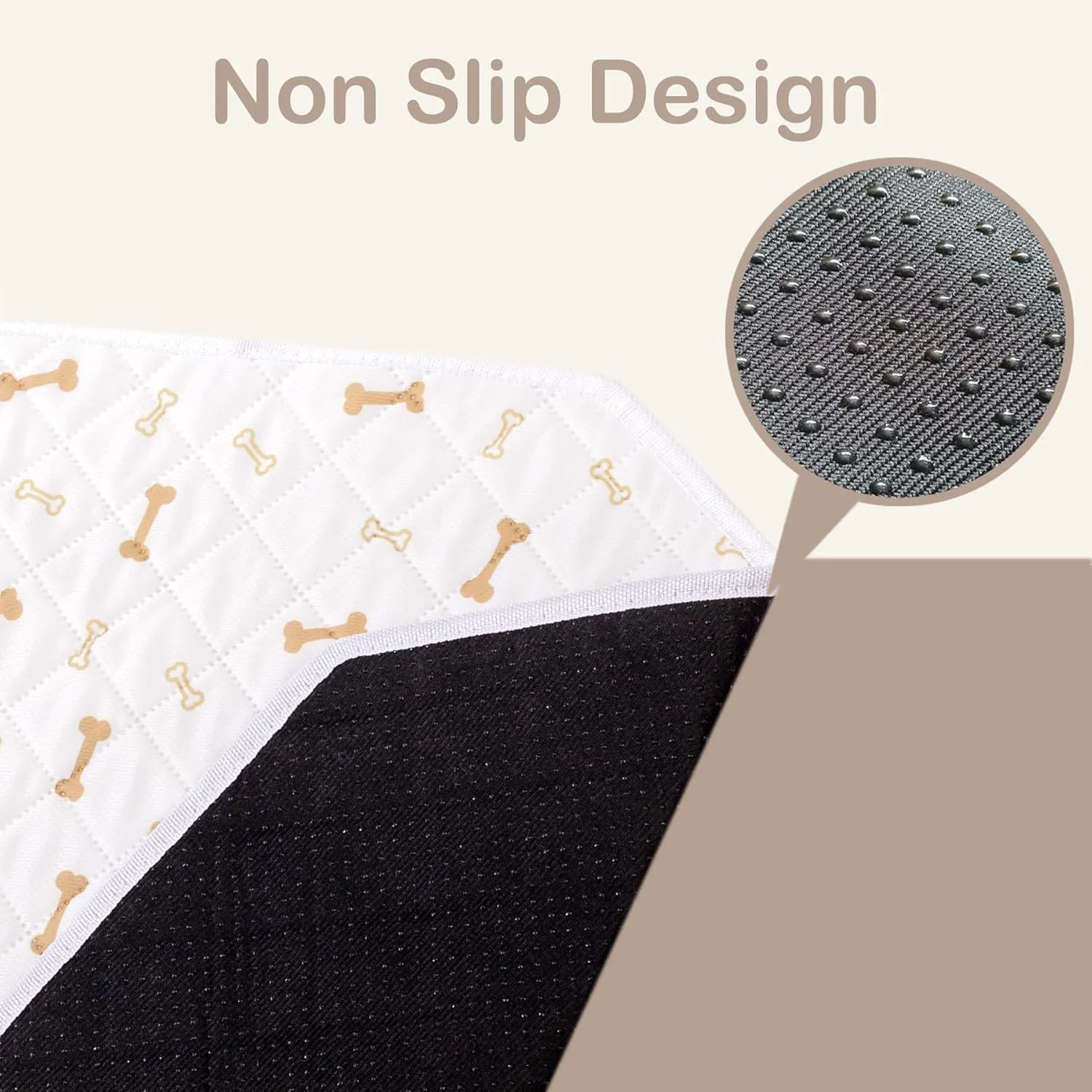 Meow&Woof Reusable Puppy Pads - Washable Pee Pads for Dogs 100% Waterproof Square Playpen Mat, Super Absorbent and Durable Reusable Pee Pads for Dogs 48 Inch 1 Pack