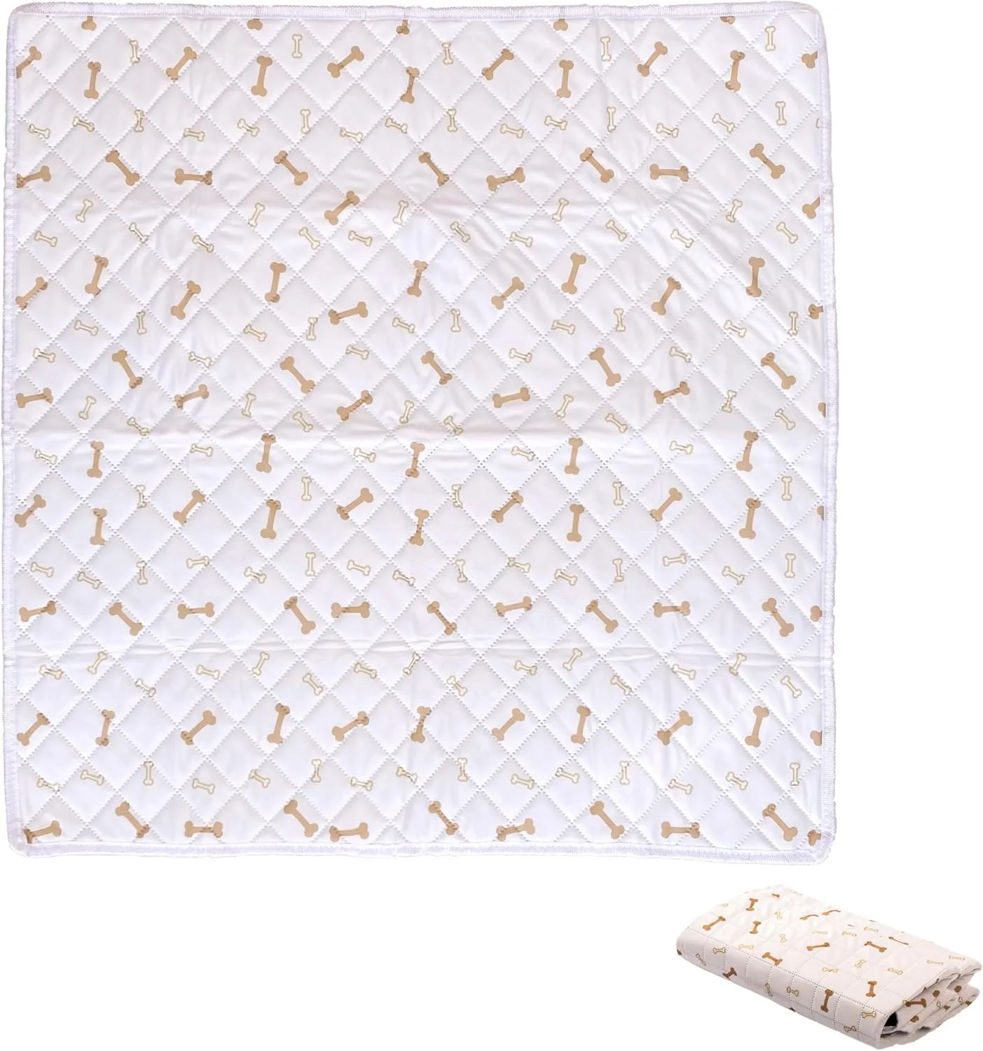 Meow&Woof Reusable Puppy Pads - Washable Pee Pads for Dogs 100% Waterproof Square Playpen Mat, Super Absorbent and Durable Reusable Pee Pads for Dogs 48 Inch 1 Pack