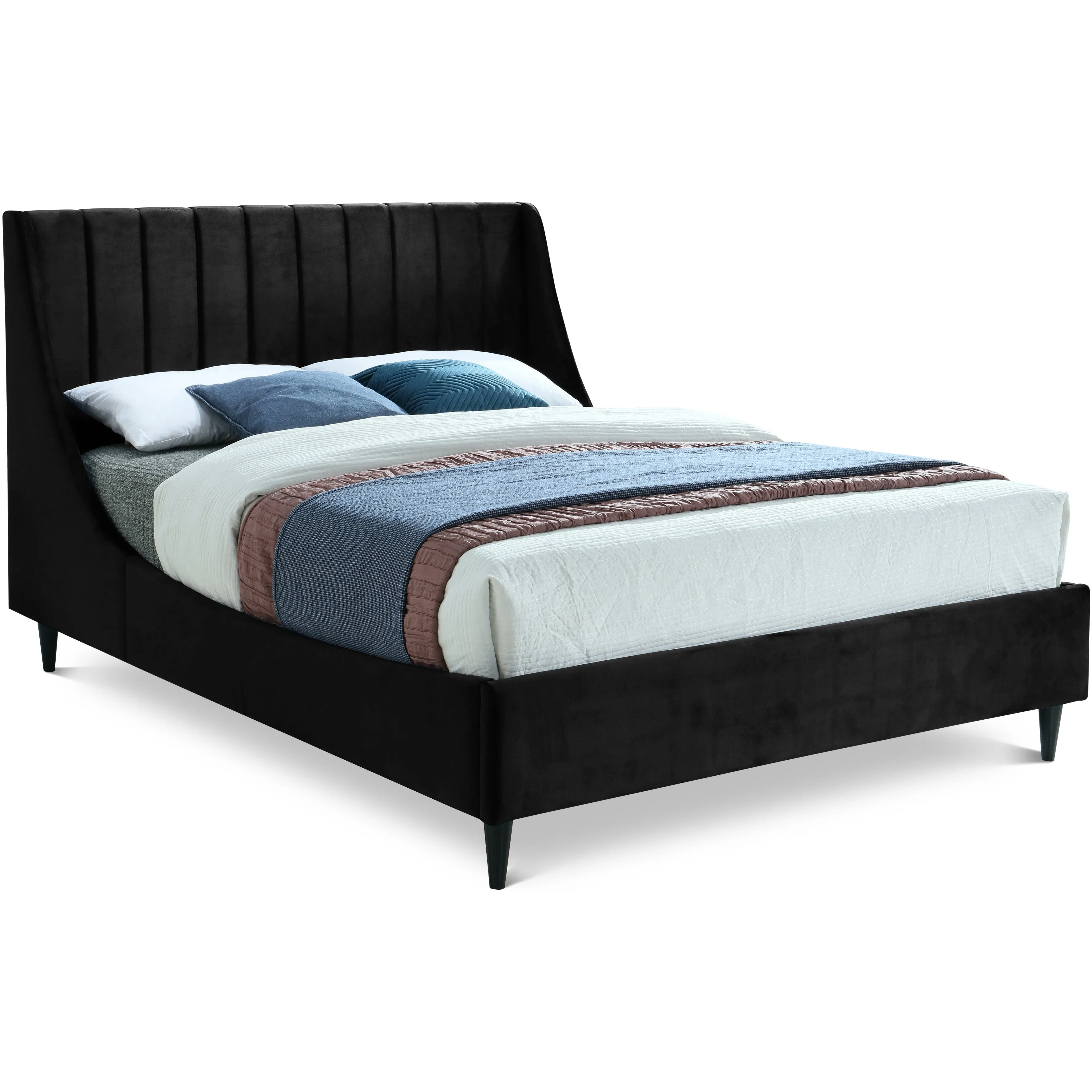 Meridian Furniture Eva Velvet Bed