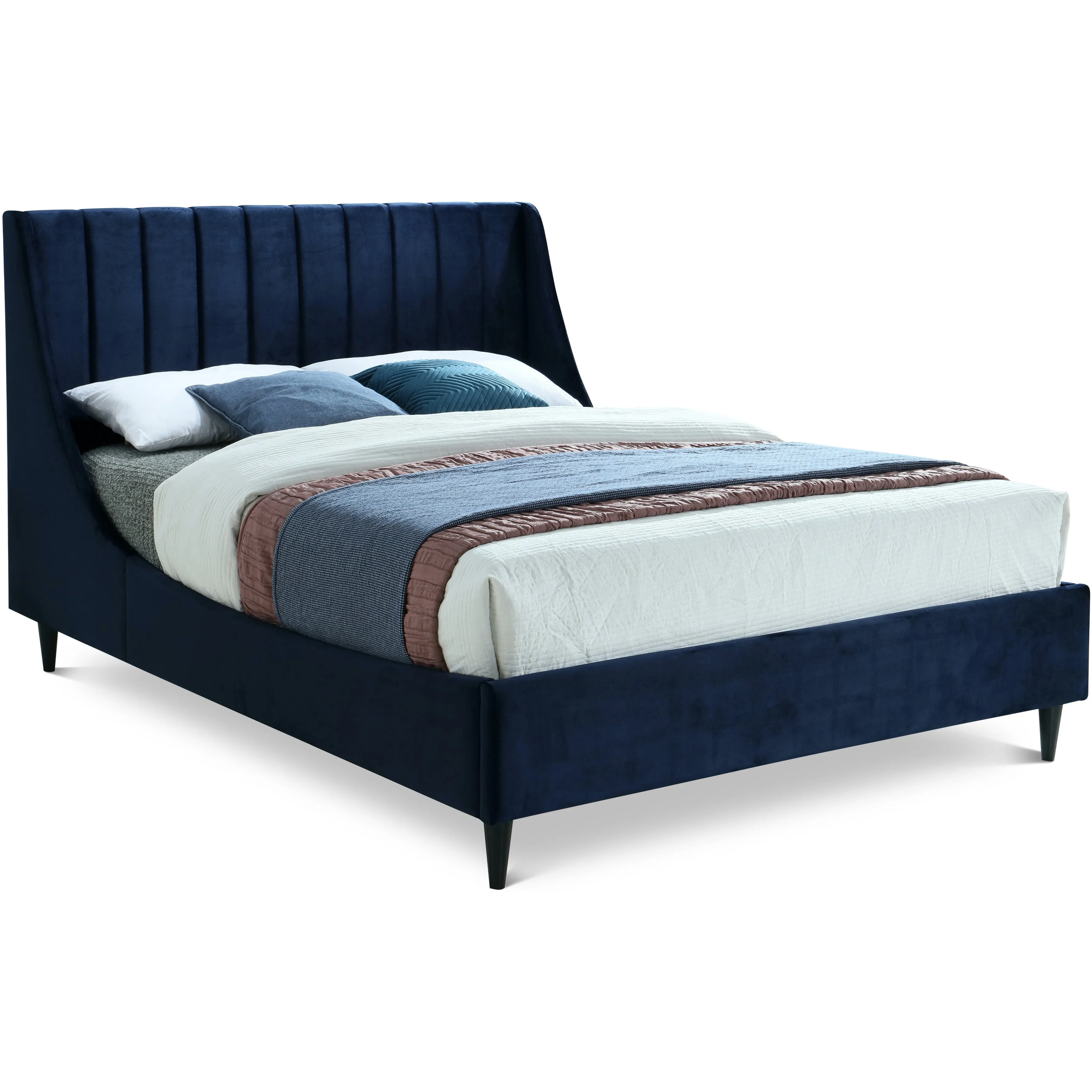 Meridian Furniture Eva Velvet Bed